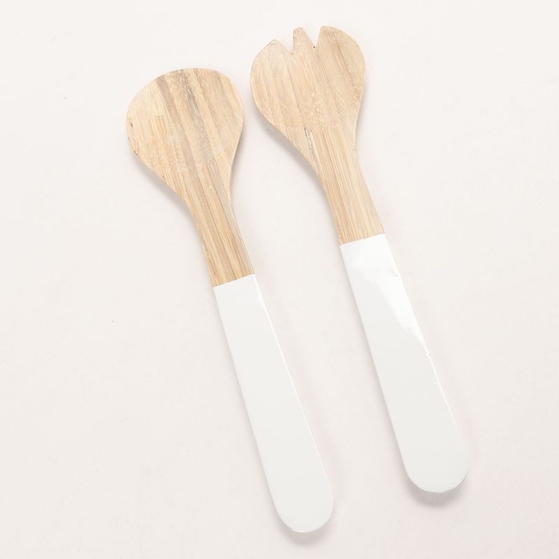 MICA - Set x2 Piezas de Servir Bambú Blanco