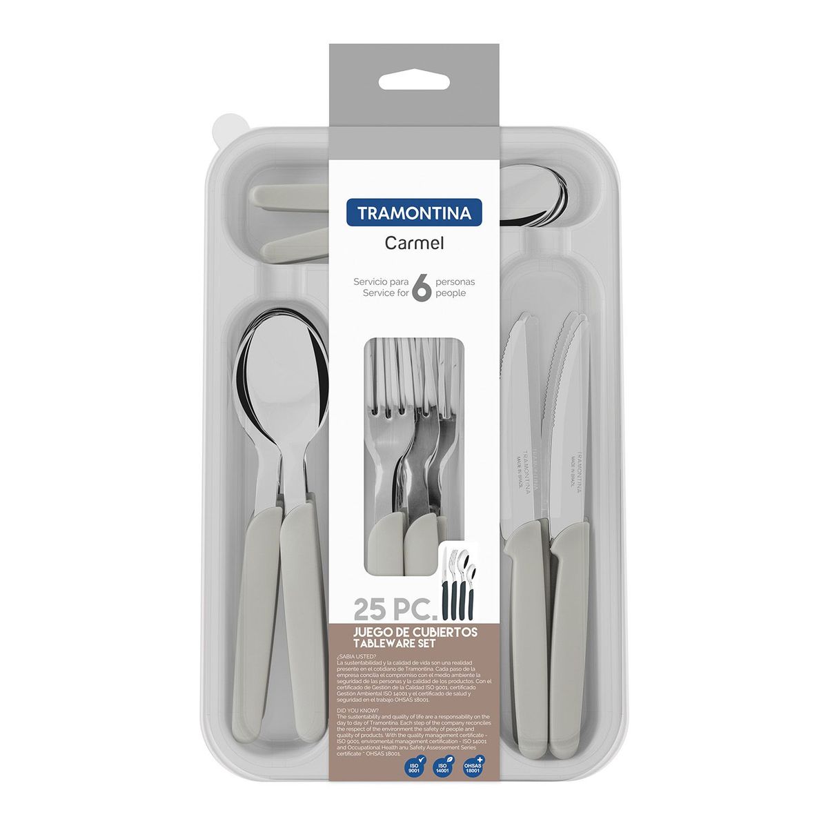 TRAMONTINA - Juego de Cubiertos 24 Piezas