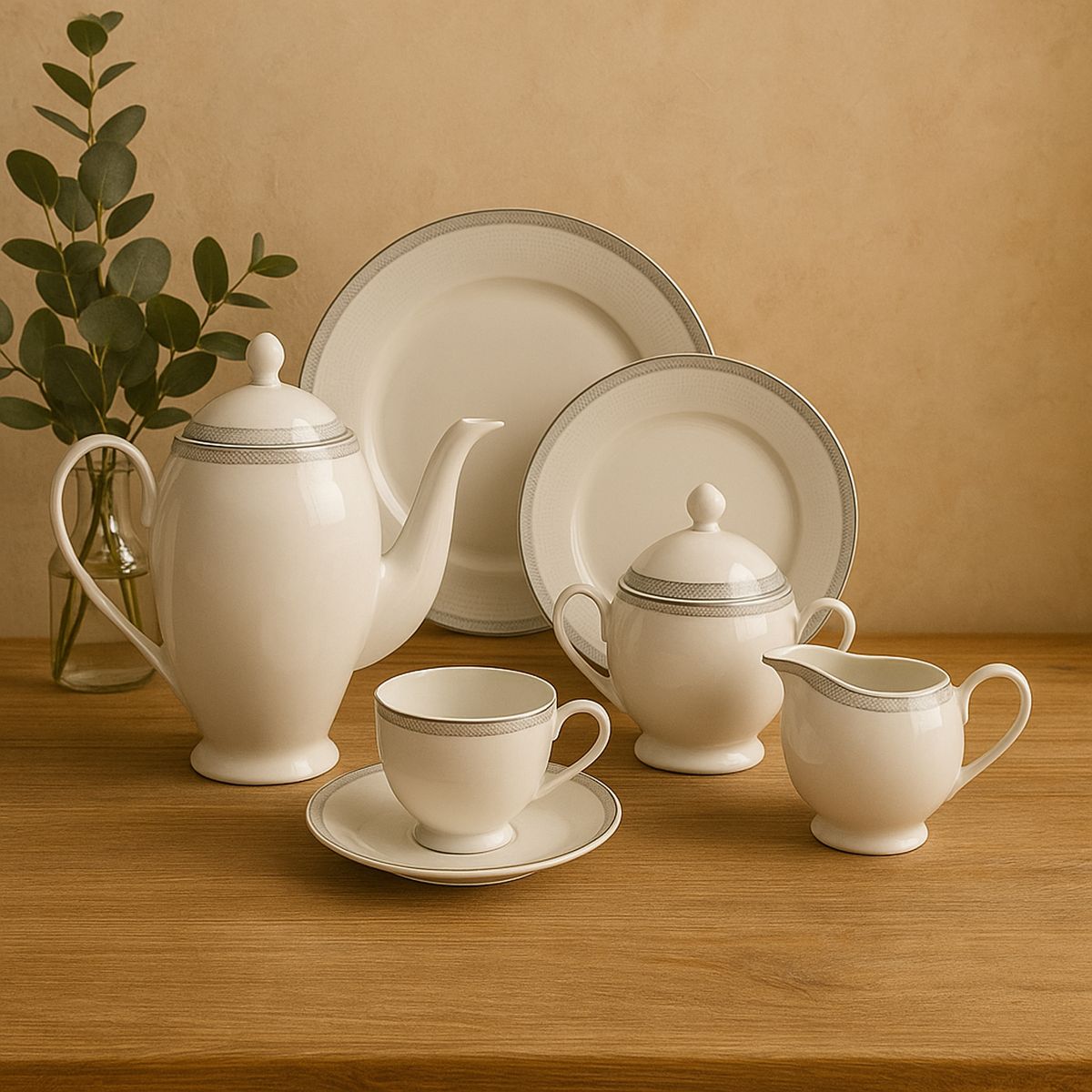 ROBERTA ALLEN - Vajilla Roberta Allen: Porcelana Isabel Iii 4 puestos 25 piezas