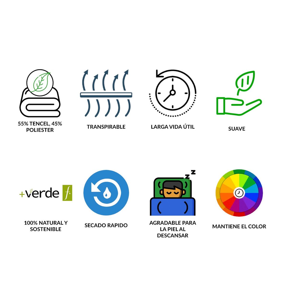 BASEMENT HOME - Sábanas Lisas Basement Home. Sábanas de Tencel y Poliéster. Juego de Sábanas 750 Hilos. Juego de sábanas: Dobles, King, Queen