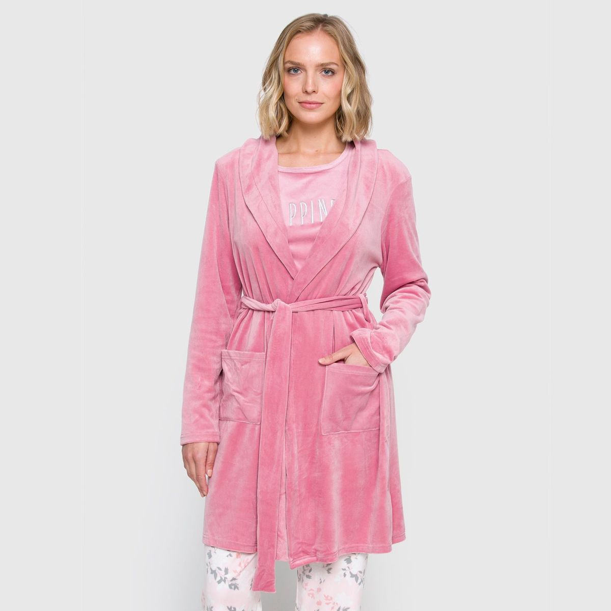 UNIVERSITY CLUB - Bata para dormir para Mujer Corto Manga larga University Club