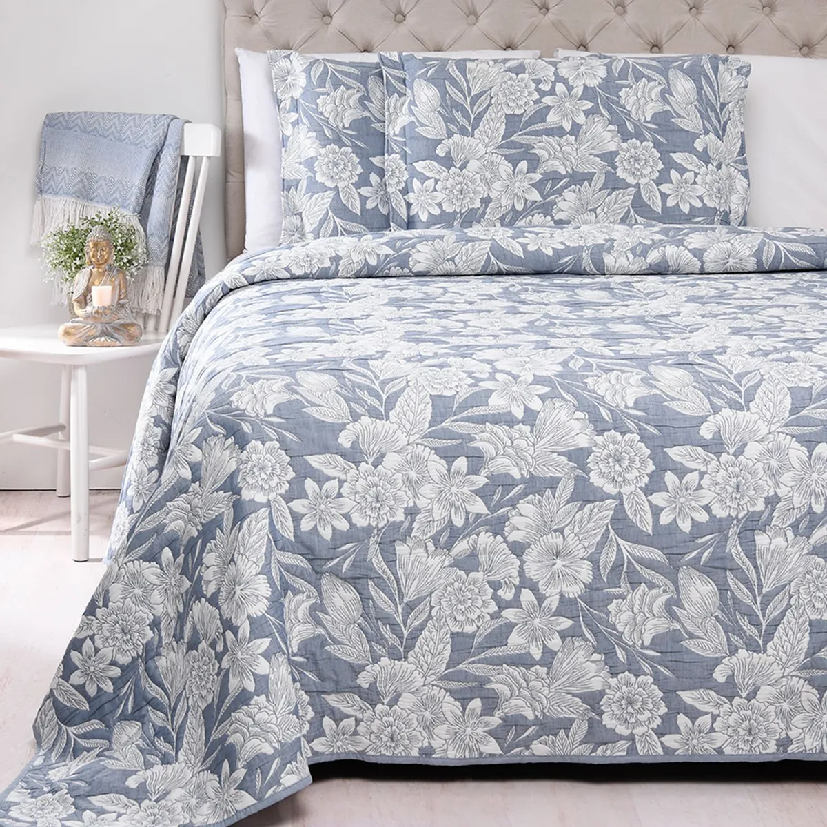 ROBERTA ALLEN - Cubrelecho Estampado de Polialgodón 85 GSM Mercedes Roberta Allen