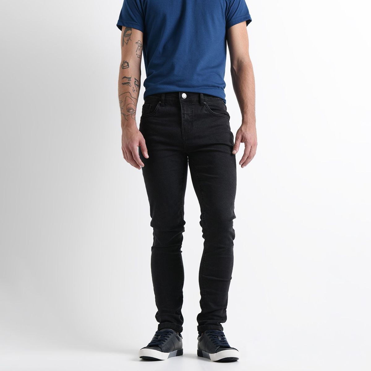 BEARCLIFF - Jean 5 Bolsillos Hombre Skinny de Algodón Largo 32 Bearcliff