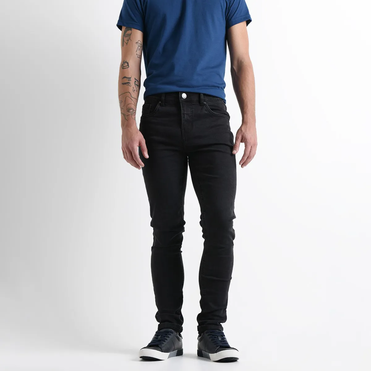 BEARCLIFF - Jean 5 Bolsillos Hombre Skinny de Algodón Largo 32 Bearcliff