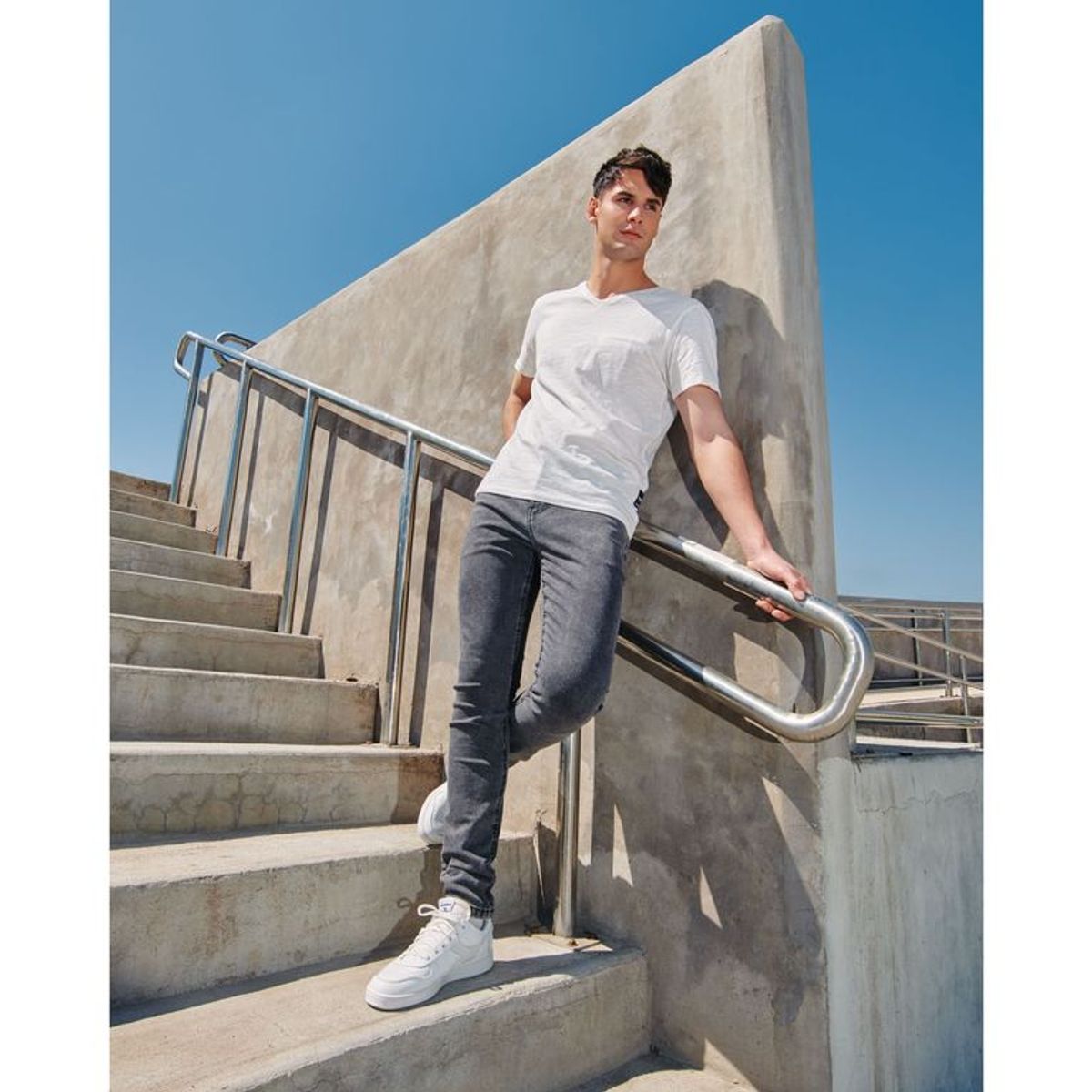 BEARCLIFF - Jean 5 Bolsillos Hombre Skinny de Algodón Largo 32 Bearcliff