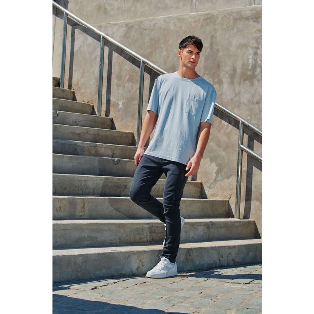 BEARCLIFF - Jean 5 Bolsillos Hombre Skinny de Algodón Largo 32 Bearcliff