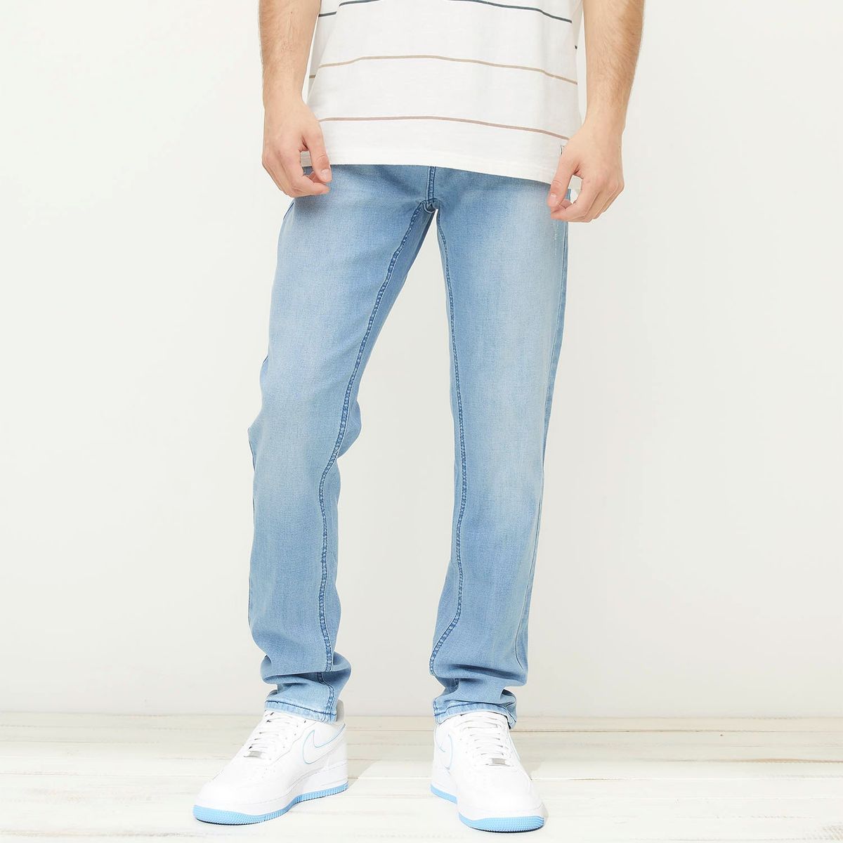 BEARCLIFF - Jean 5 Bolsillos Hombre Skinny de Algodón Largo 32 Bearcliff