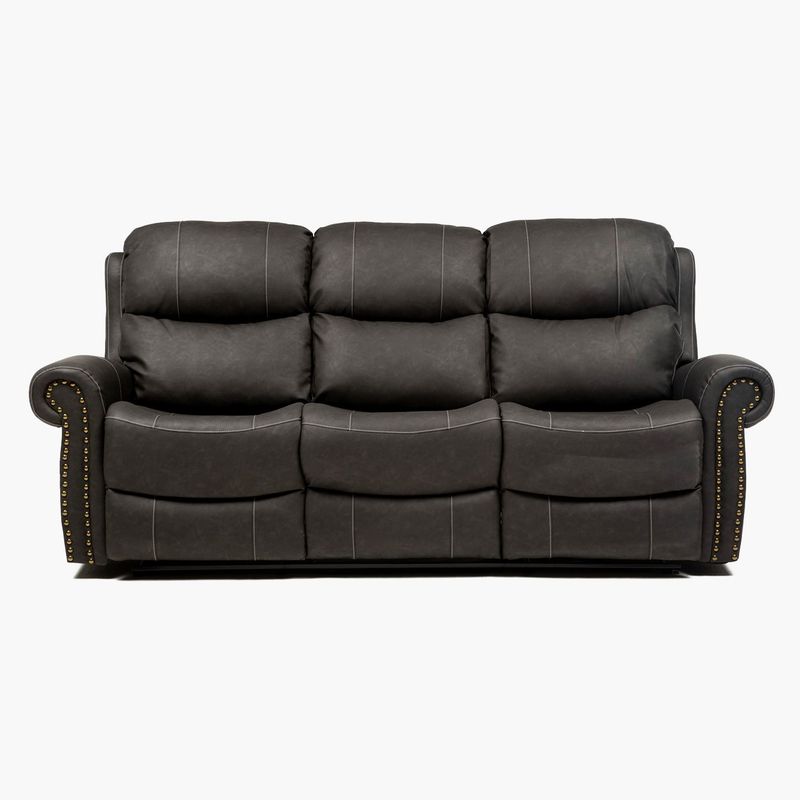 ROBERTA ALLEN - Sofá Reclinabe 3 Puestos en Cuerina, Mecánico. 215 X 102 X 102 cm - Mueble Roberta Allen Antonie - 0% Interés a 3, 6 o 12 Cuotas Pagando con tu CMR Banco Falabella