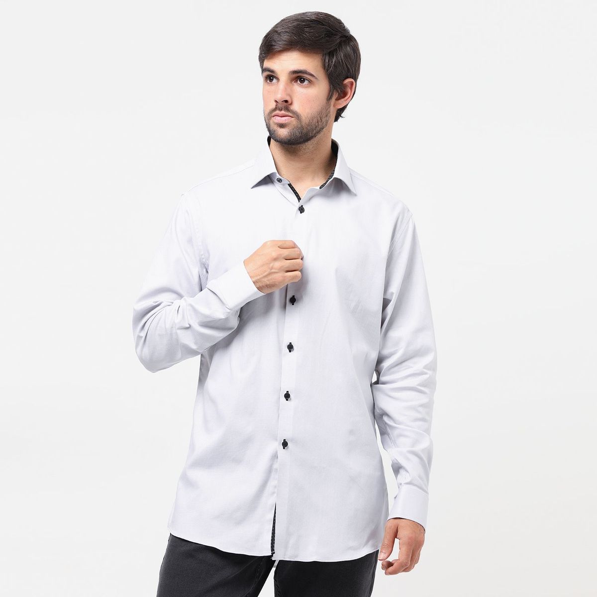BASEMENT - Camisa de vestir para Hombre Slim Basement