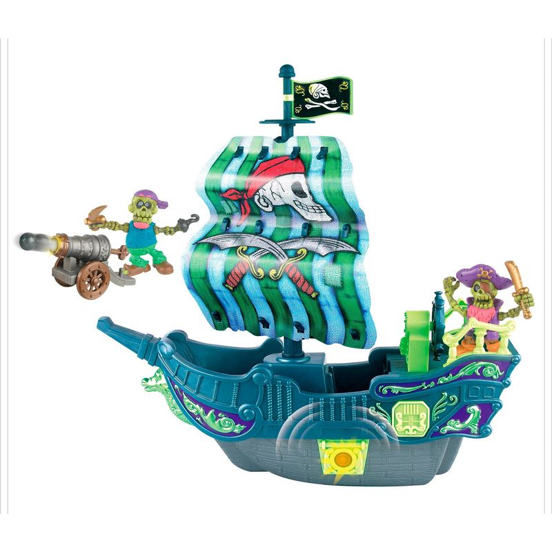SHUN FENG LONG - Playset Barco Pirata Luz y Sonido Cañón 12 Piezas