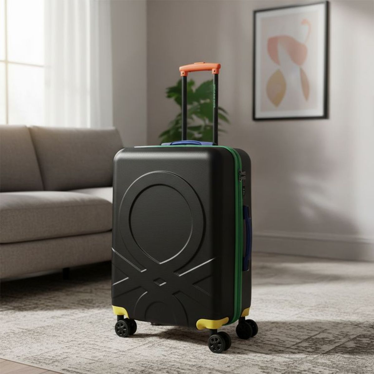 BENETTON - Maletas de 18 kg - Maleta rígida de viaje 18 Kg Benetton Bodega Ruedas 360° candado TSA