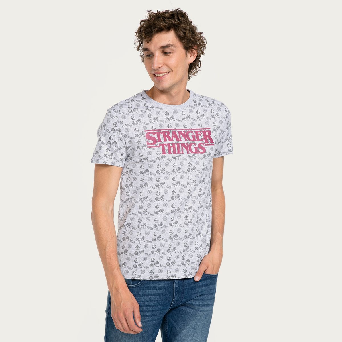 BEARCLIFF - Camiseta Hombre Manga Corta Stranger Things