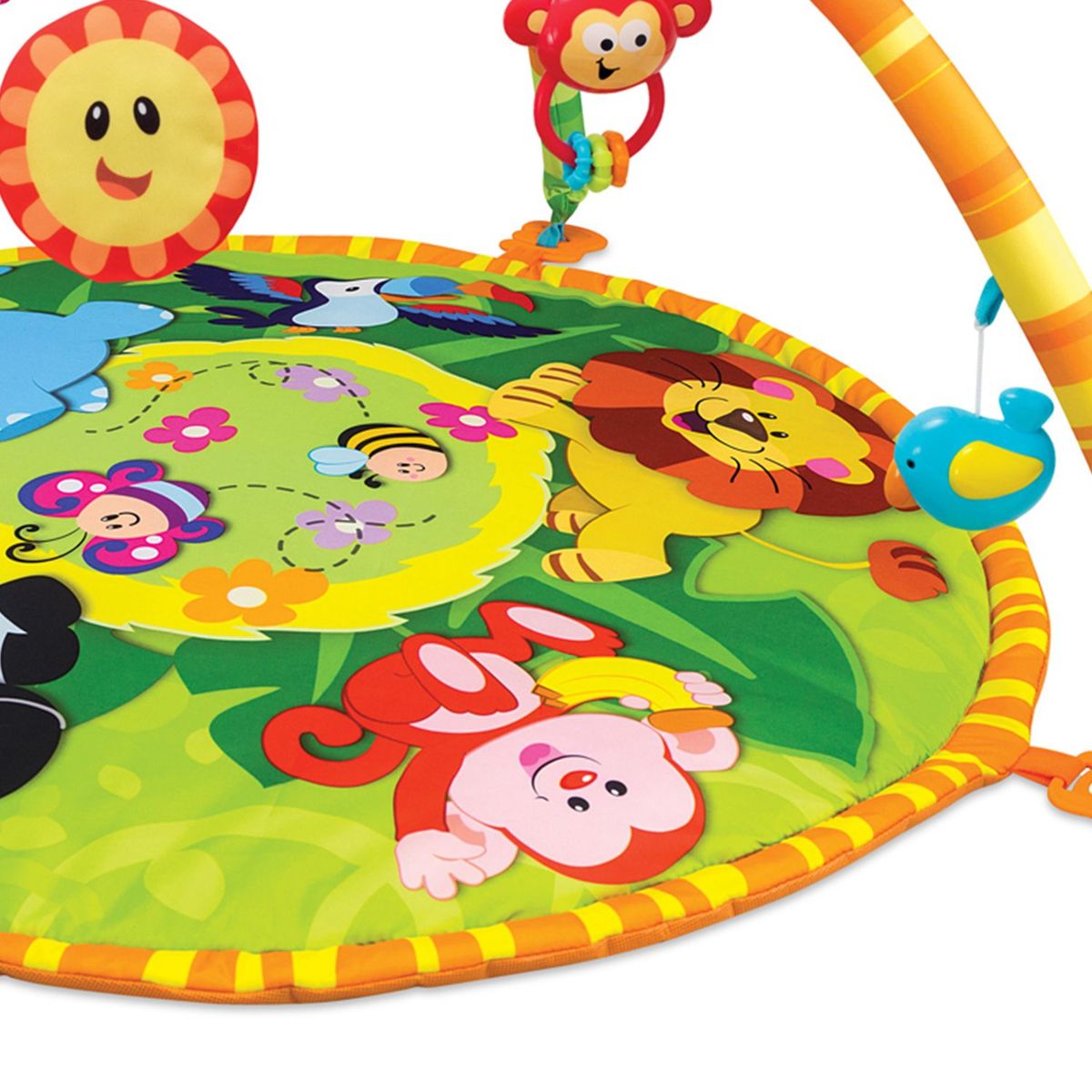 WINFUN - Gimnasio de Jungla para Bebé, inlcuye (Animales + Tapete + Barras), de 0 a 6 meses