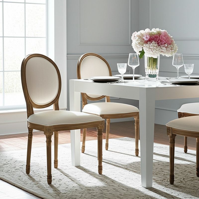 ROBERTA ALLEN - Set x 2 Sillas de Comedor Moderna en Algodón Beige (Incluye 2 Sillas) Roberta Allen -  0% Interés a 3, 6 o 12 Cuotas Pagando con tu CMR Banco Falabella