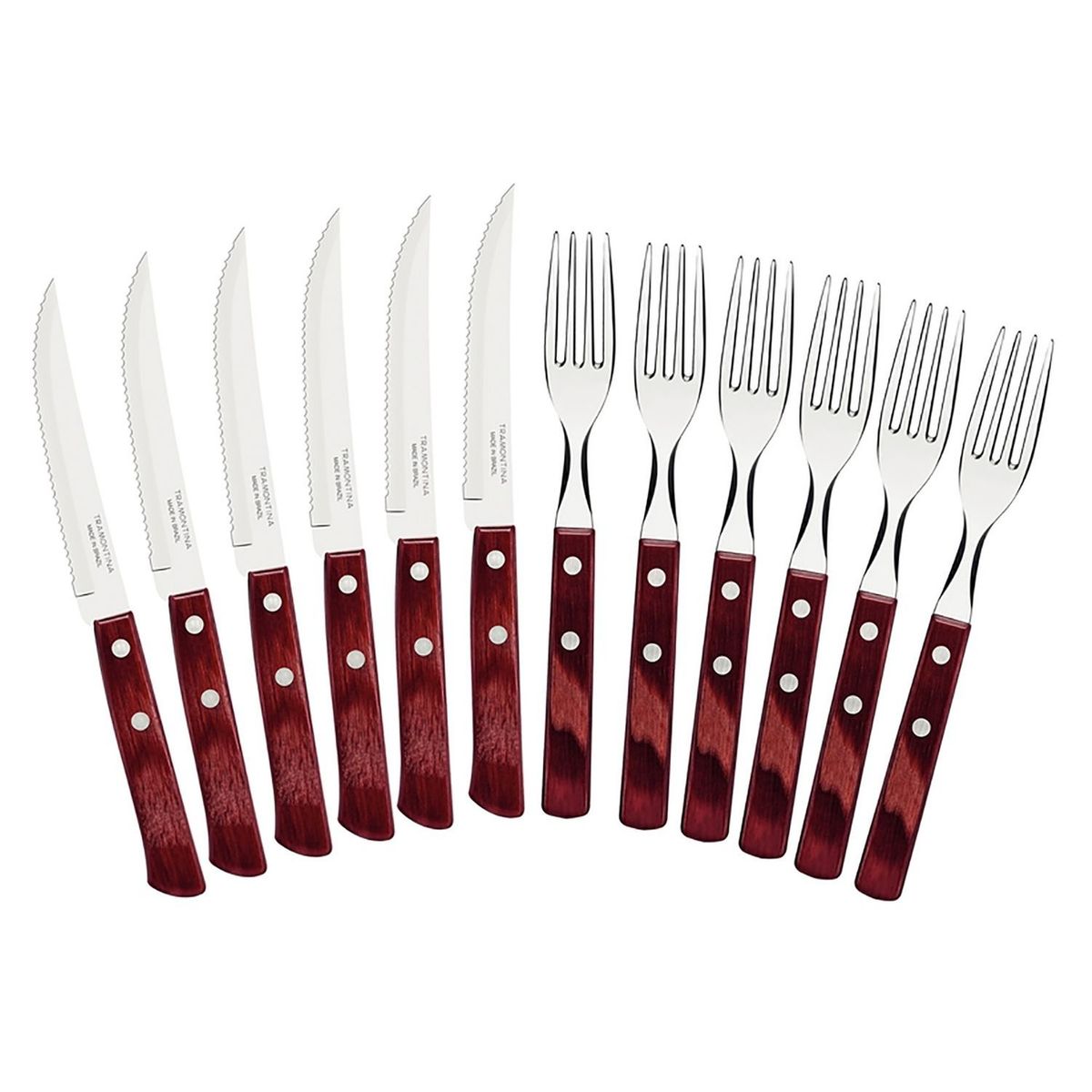 TRAMONTINA - Juego de cubiertos 12 Piezas