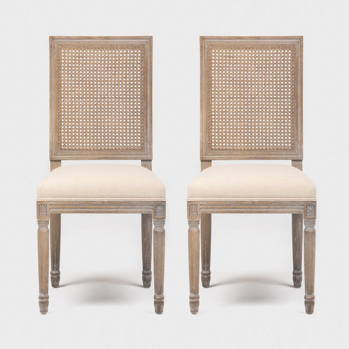 ROBERTA ALLEN - Set X2 Silla de Comedor Moderna en Poliéster Amarillo Roberta Allen