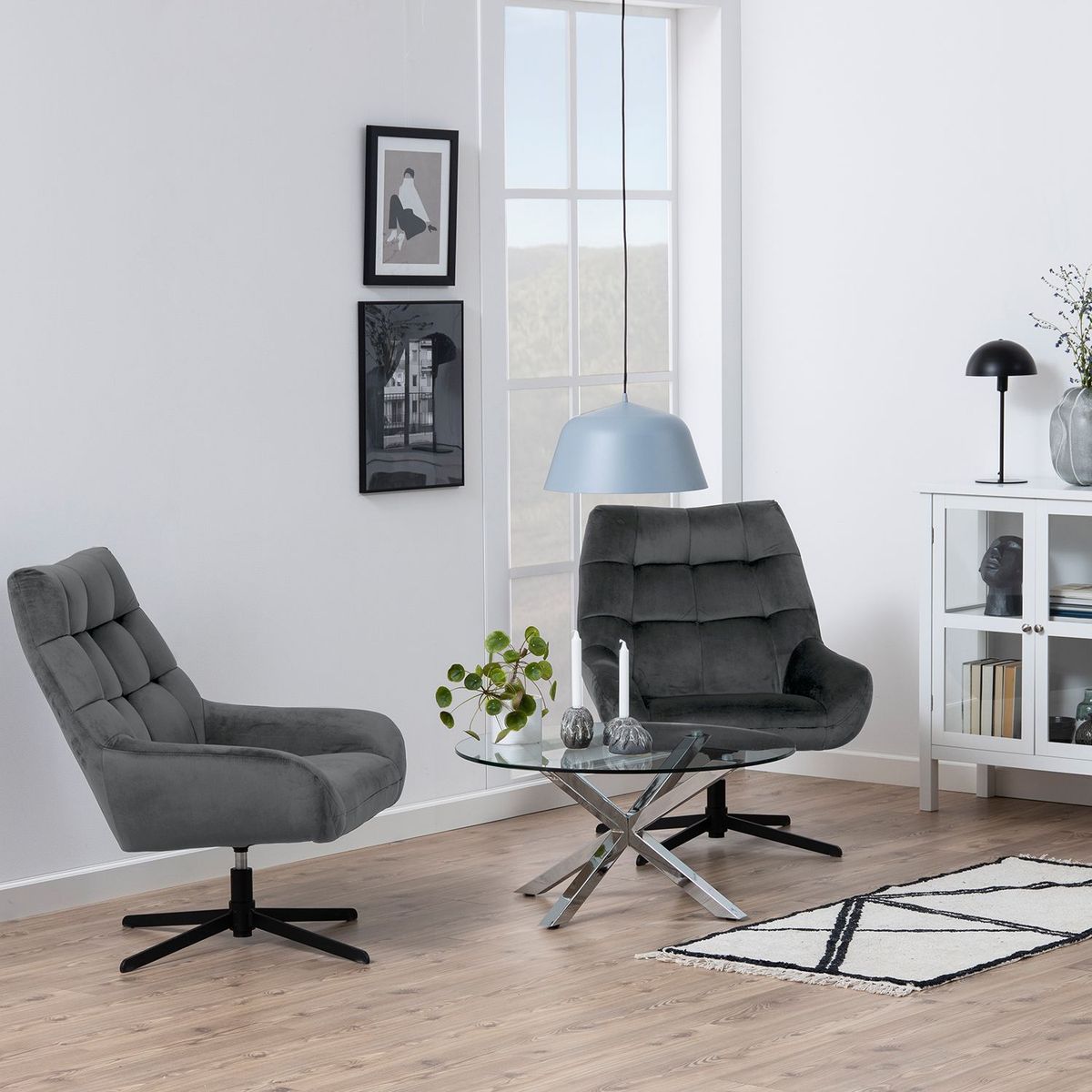 BASEMENT HOME - Poltrona de Sala en Tela Poliéster París Basement Home 88 x 73 x 82 cm