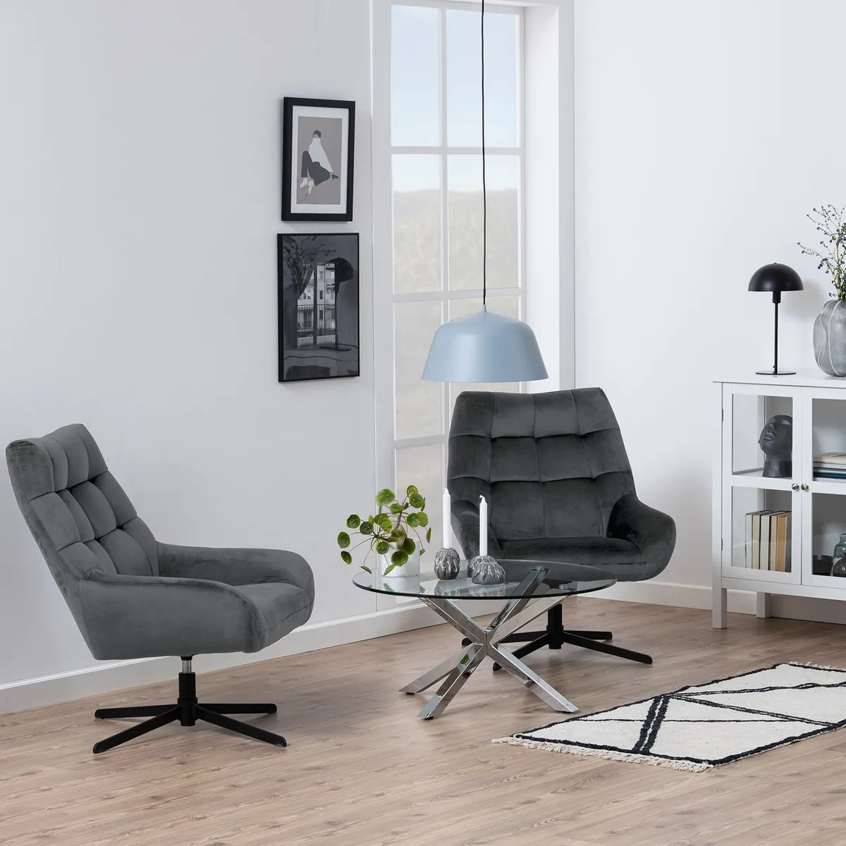 BASEMENT HOME - Poltrona de Sala en Tela Poliéster París Basement Home 88 x 73 x 82 cm