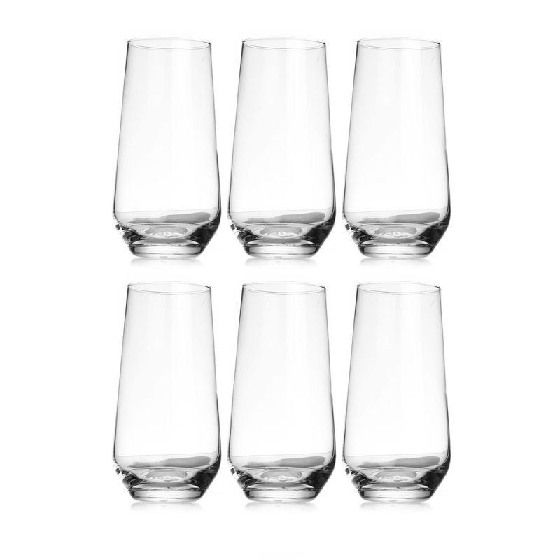 KROSNO - Vaso de vidrio alto Krosno: 6 piezas