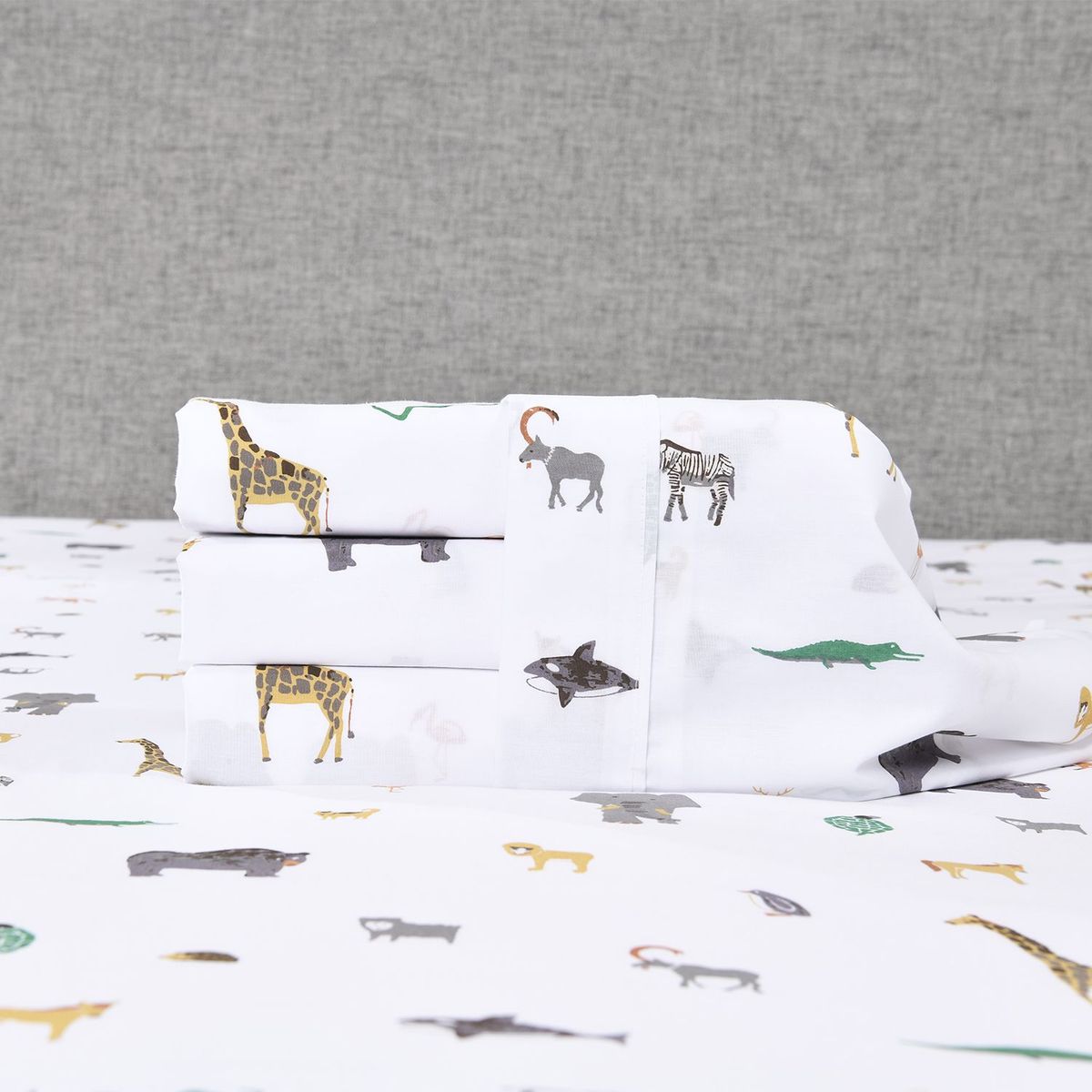 MICA KIDS - Juego de Sábanas Infantiles 180 Hilos Algodón Animales