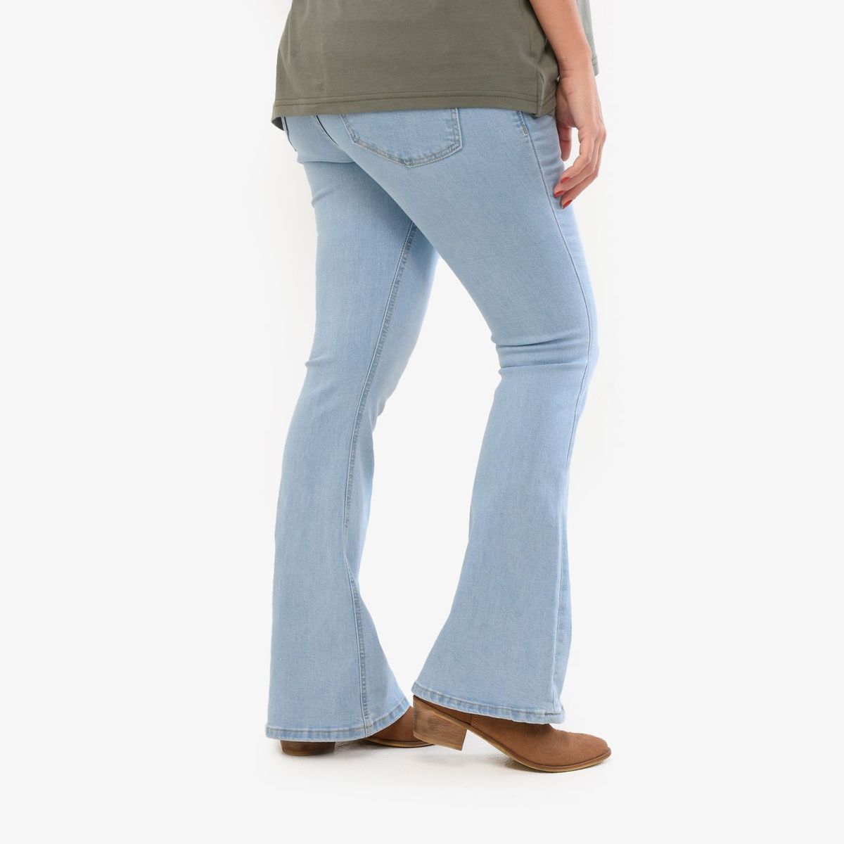 UNIVERSITY CLUB - Jean Algodón Mujer Flare Alto University Club