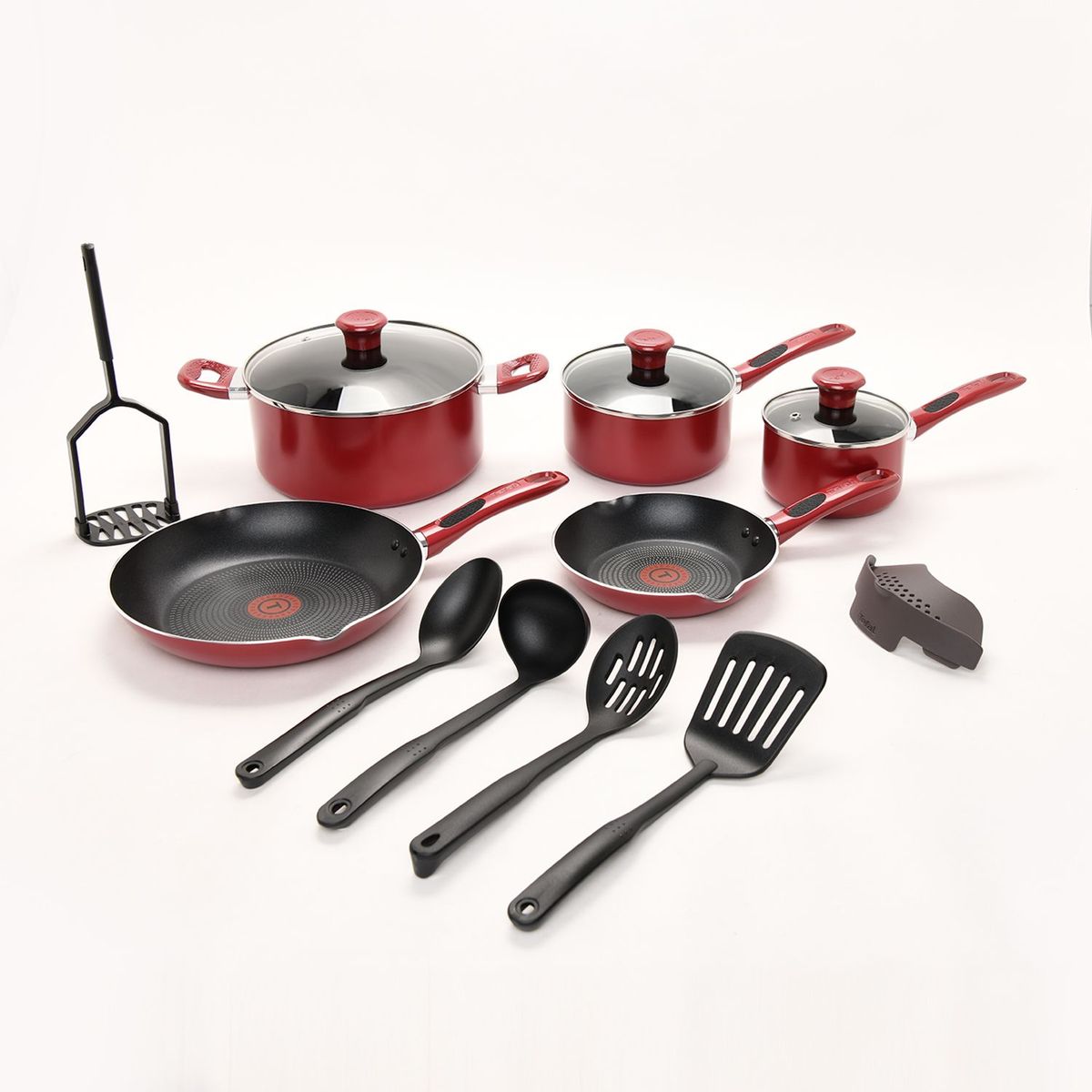 T-FAL - Ollas Antiadherentes Tefal Simply Cook. Juego de Ollas en Aluminio de 14 piezas