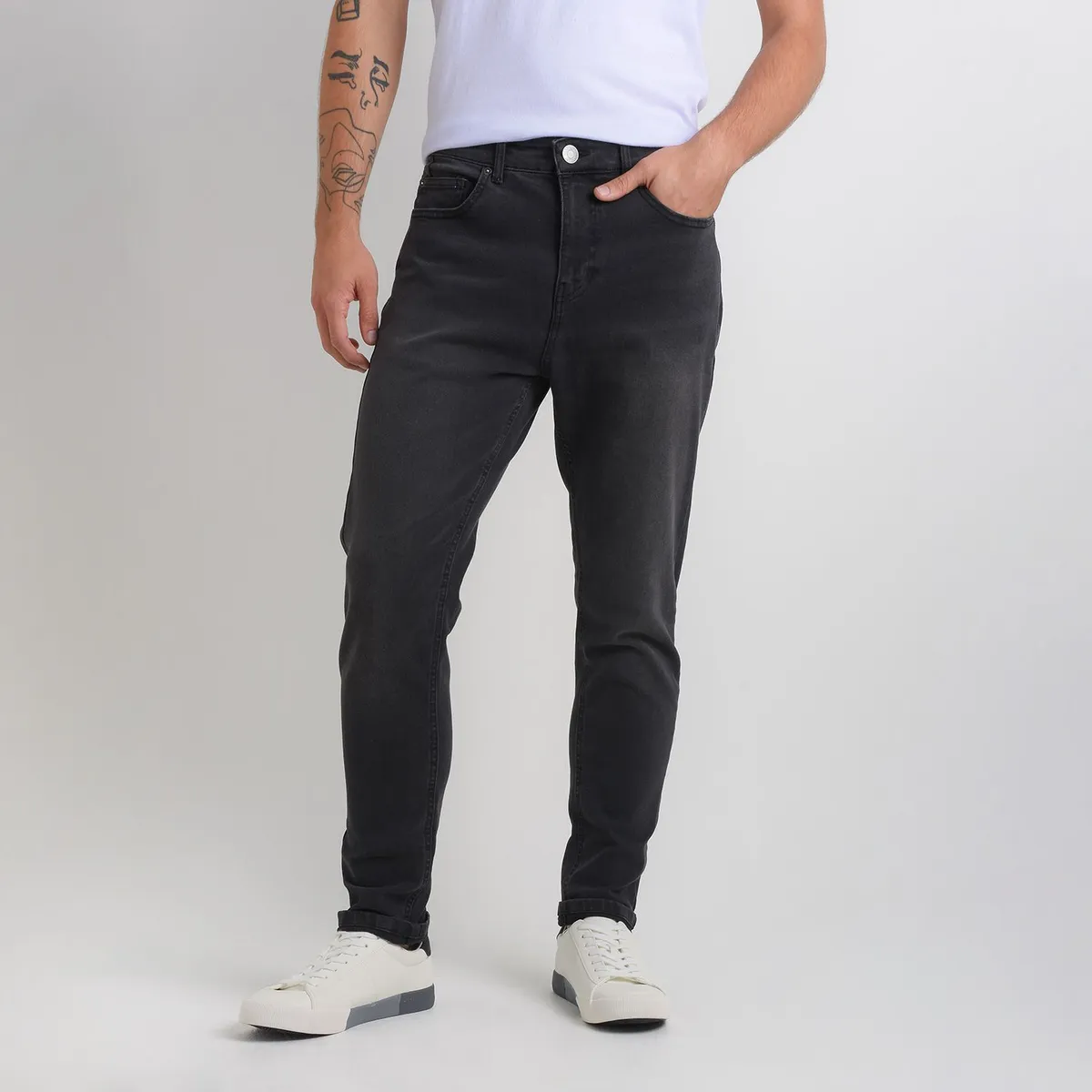 BEARCLIFF - Jean 5 Bolsillos para Hombre Carrot Largo 32 Bearcliff