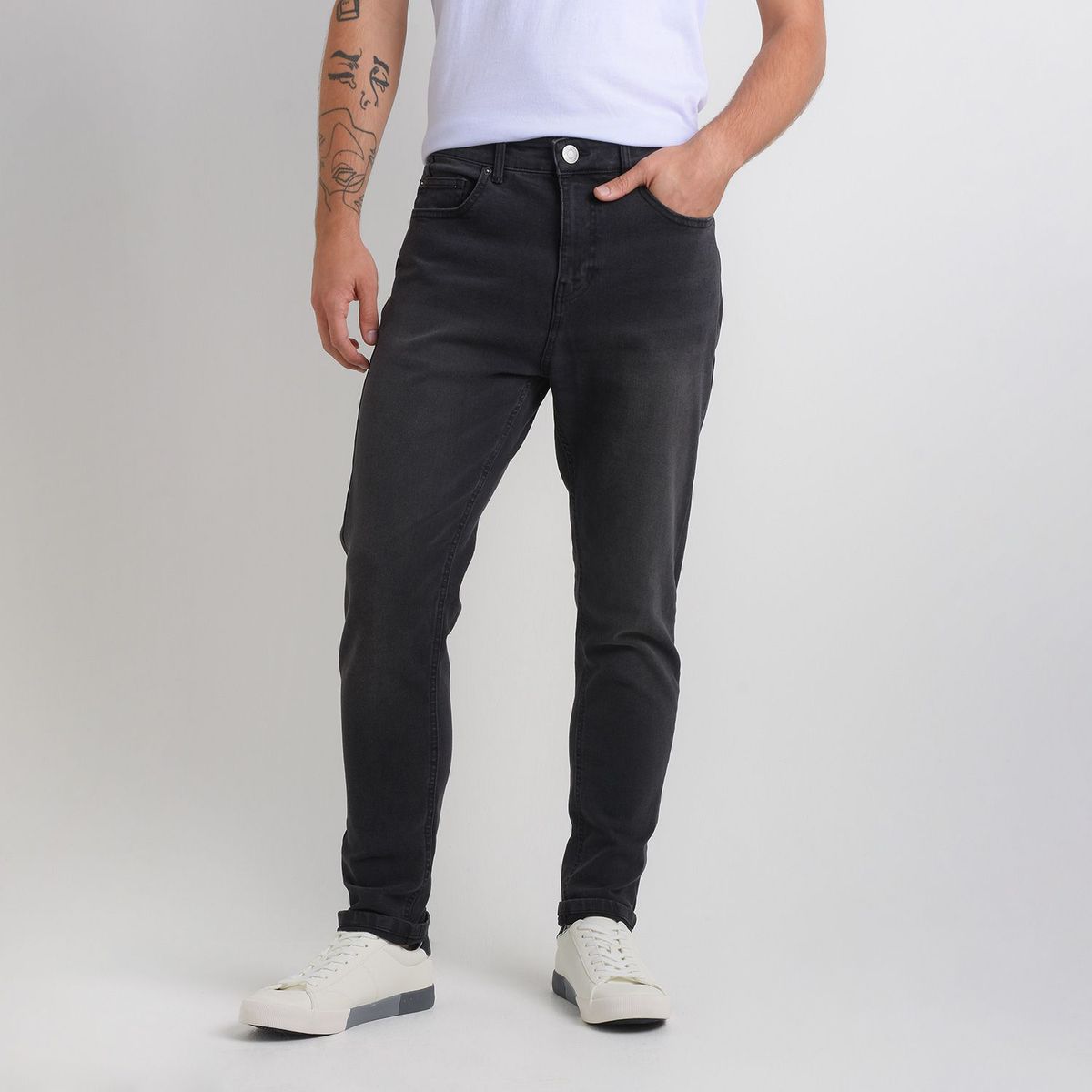 BEARCLIFF - Jean 5 Bolsillos para Hombre Carrot Largo 32 Bearcliff