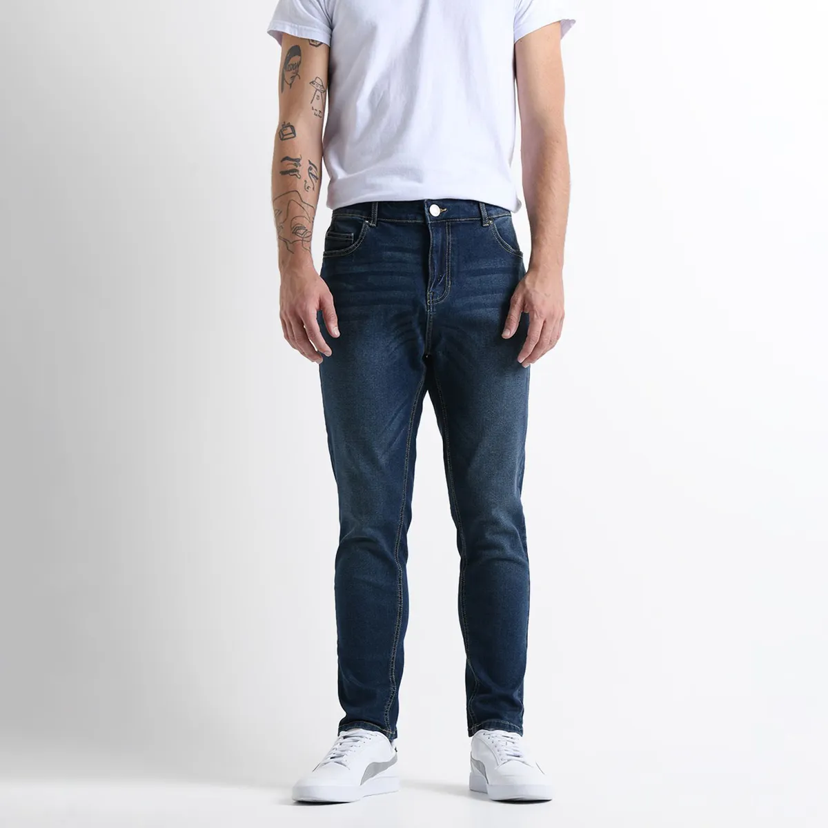 BEARCLIFF - Jean 5 Bolsillos para Hombre Carrot Largo 32 Bearcliff