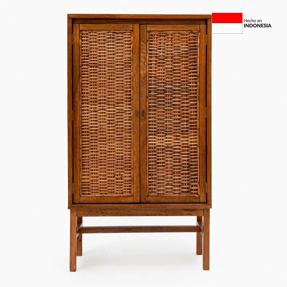 BASEMENT HOME - Bar para Exterior en Madera Rattan, Kretes 96 x 38 x 165 cm - Mueble Basement Home