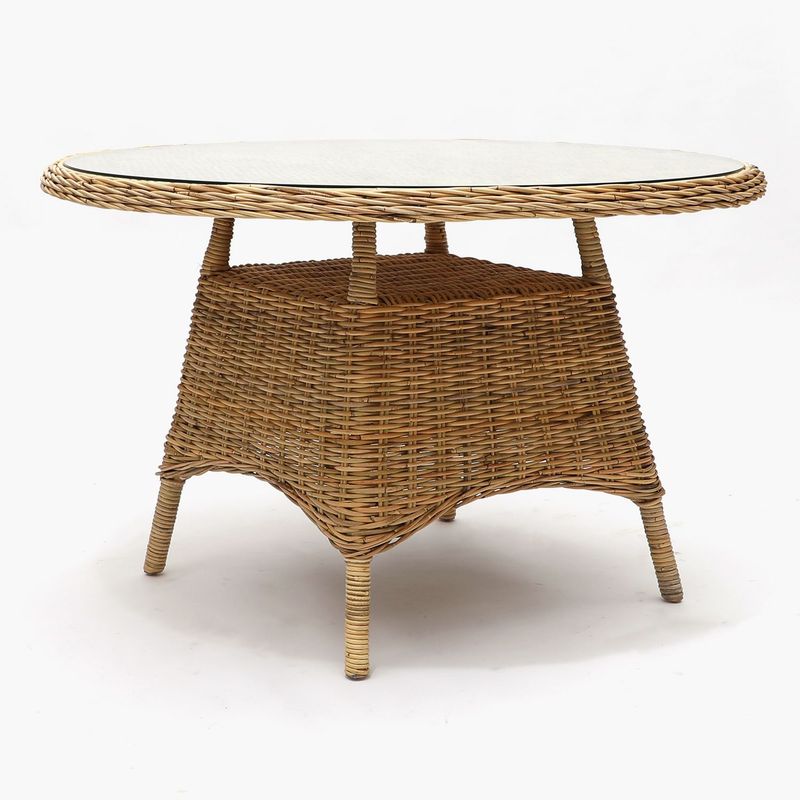 ROBERTA ALLEN - Mesa de Comedor de Exterior y Terraza Moderna en 4 Puestos en Ratán Emilia  Roberta Allen 