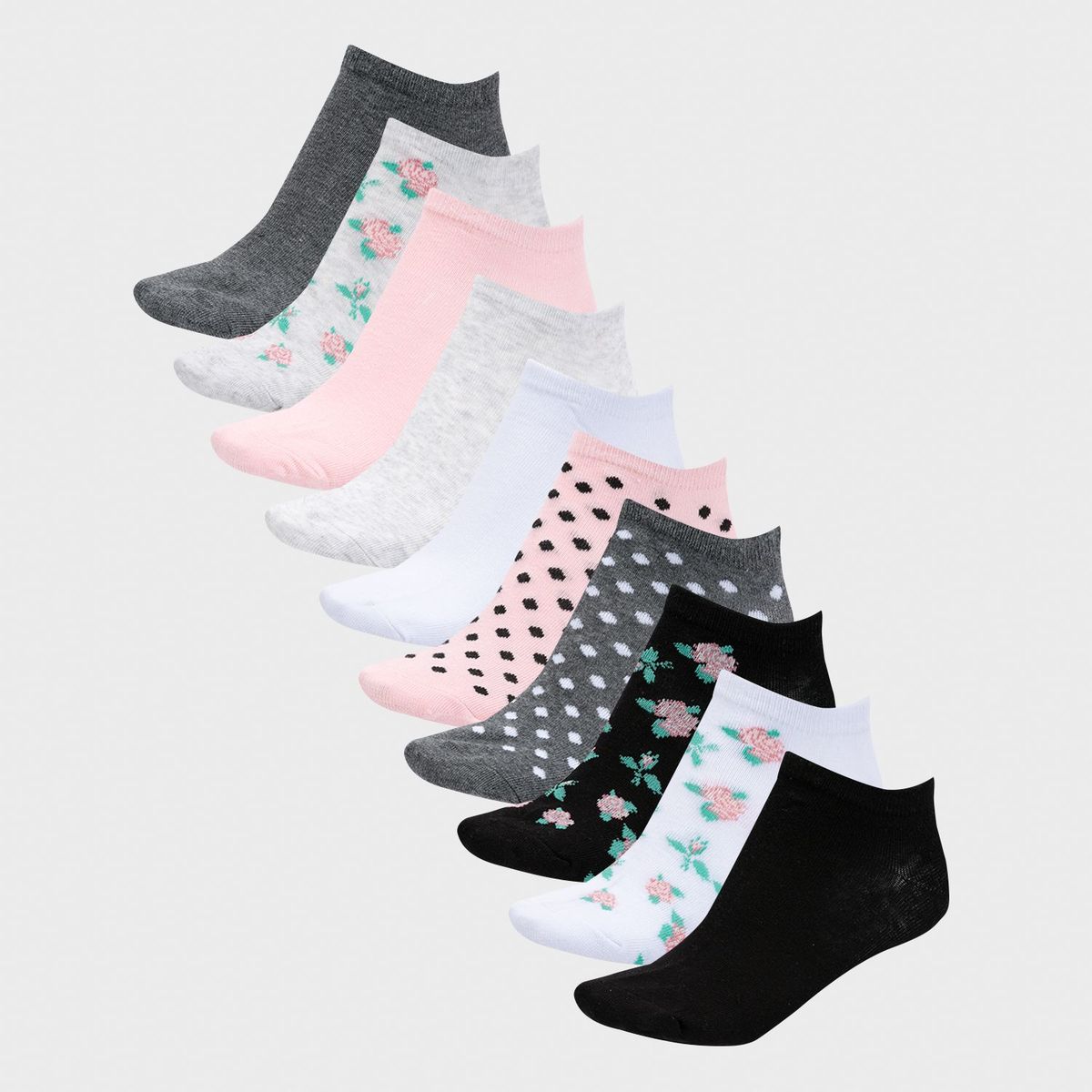 UNIVERSITY CLUB - Medias Cortas Mujer University Club Pack de 10