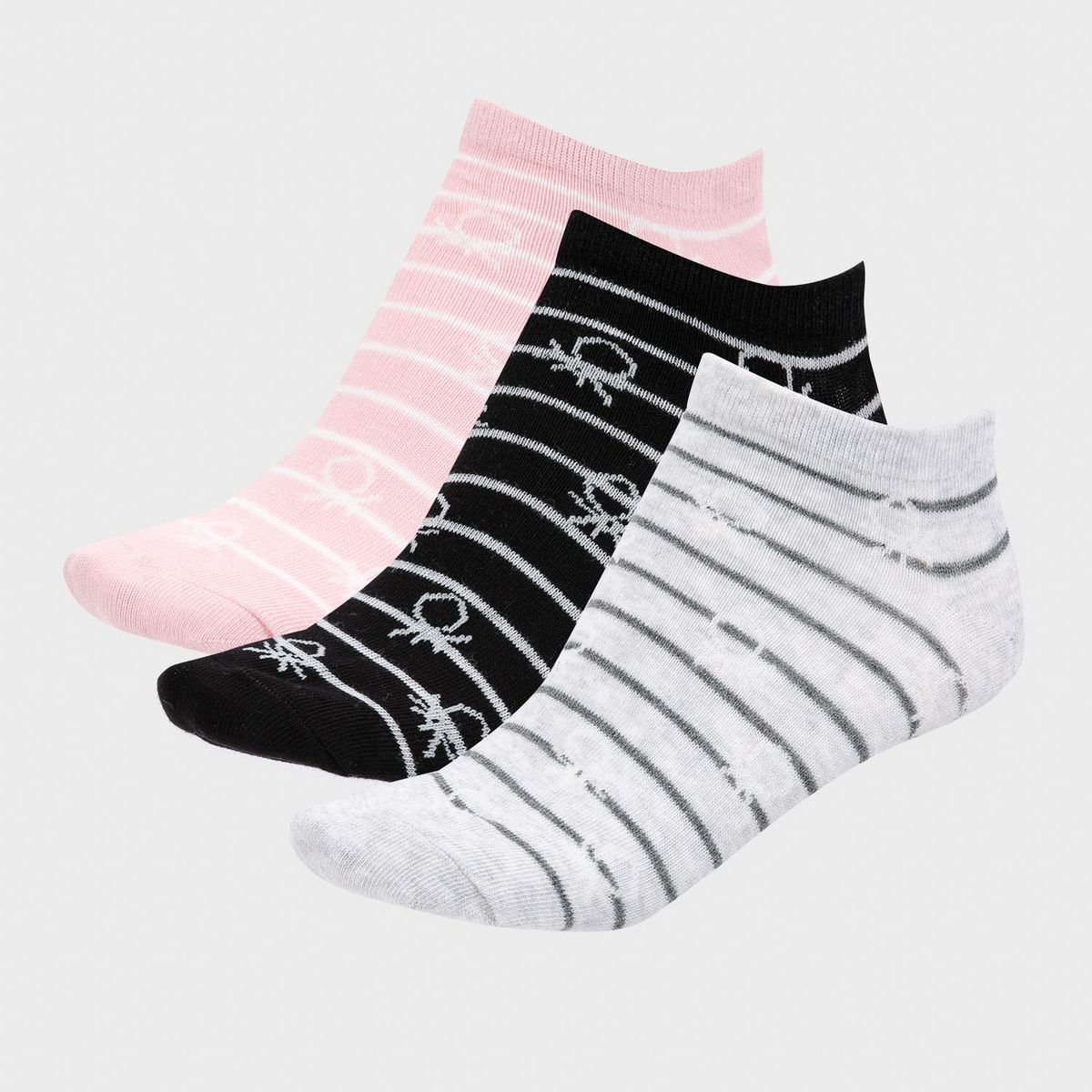 BENETTON - Medias Corto Mujer Benetton Pack de 3