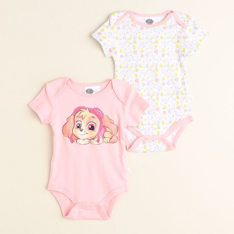Paw Patrol - Bodies Bebé Niña Pack x2 Algodón Paw Patrol