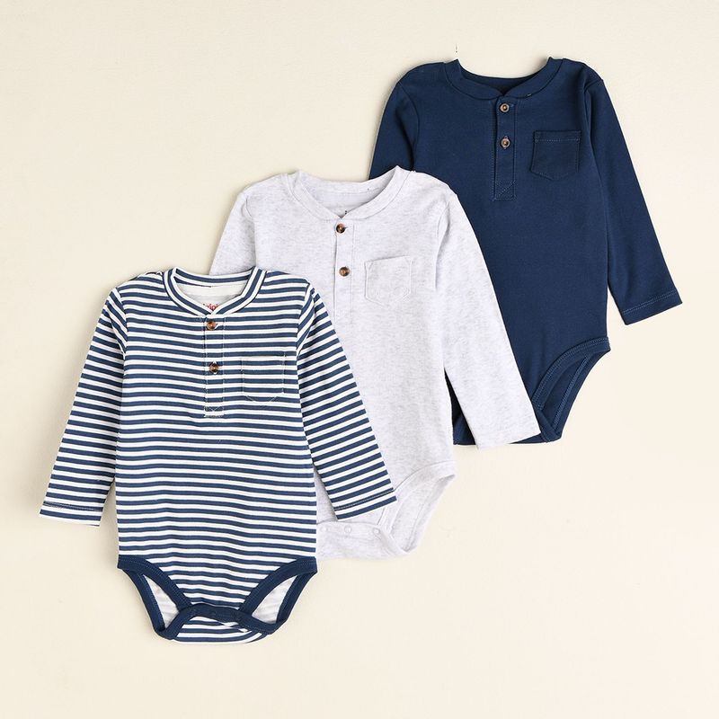 YAMP - Bodies Bebé Niño Pack x3 Algodón Yamp