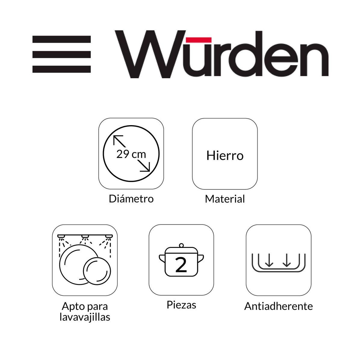 WURDEN - Olla Wurden Hierro 5 lt