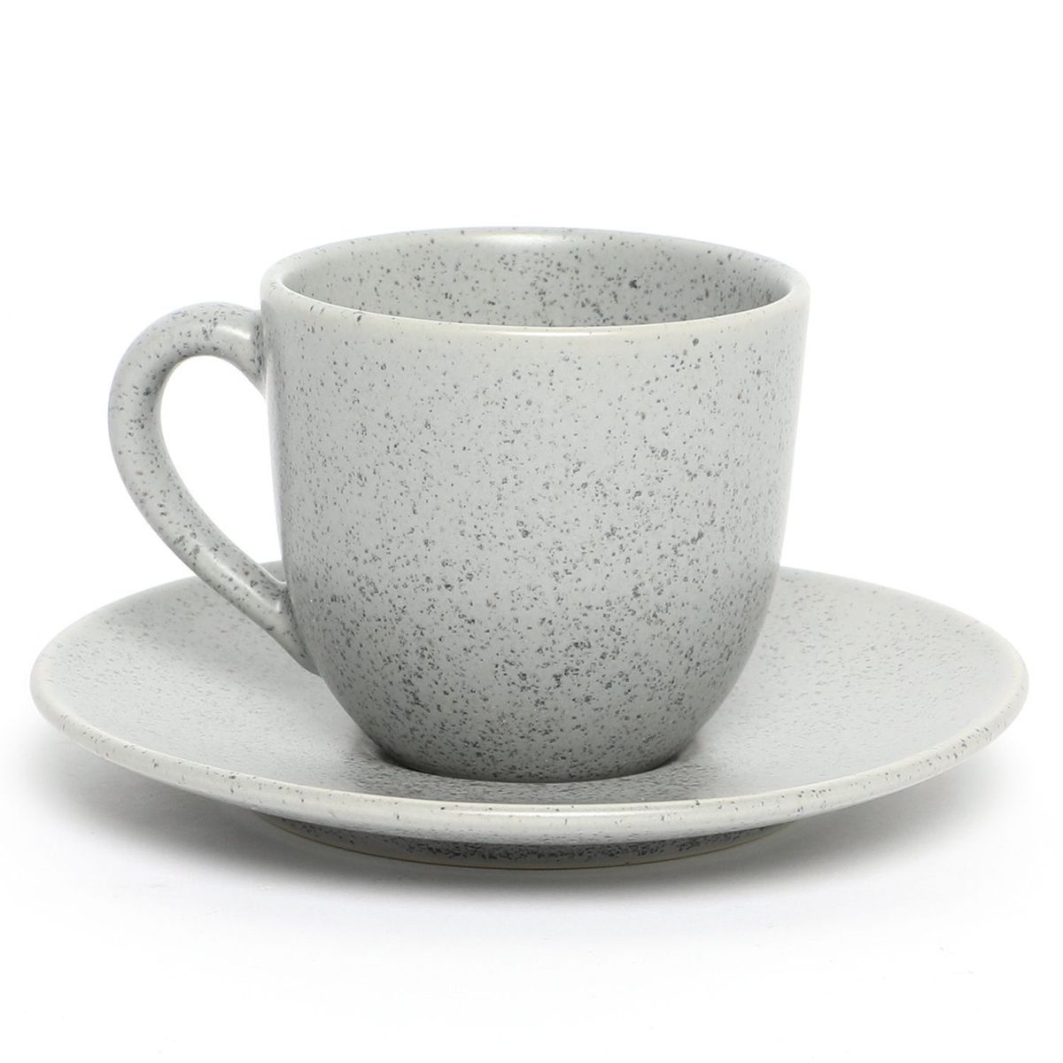 BASEMENT HOME - Taza de Café + Plato Gres Grafito