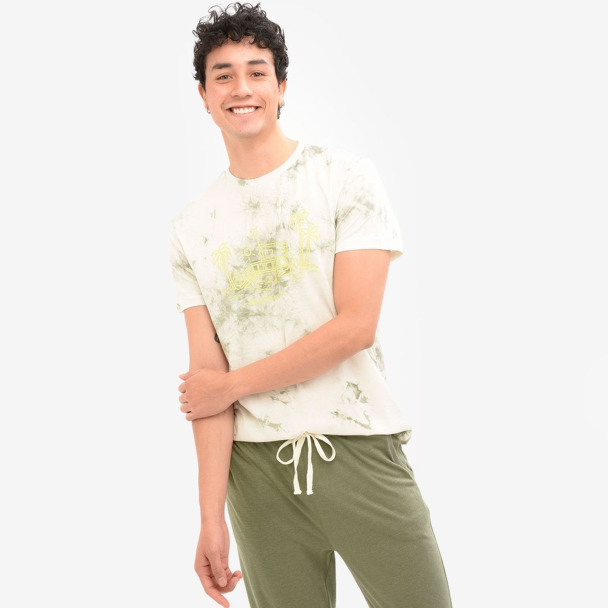 BEARCLIFF - Camiseta de Pijama Hombre Algodón Bearcliff