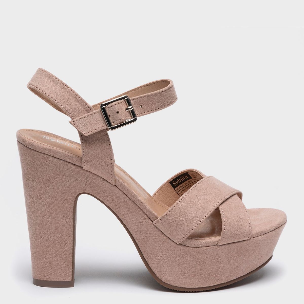 SYBILLA - Sandalias para Mujer con tacón grueso Sandalias Sybilla rosadas de moda para mujer