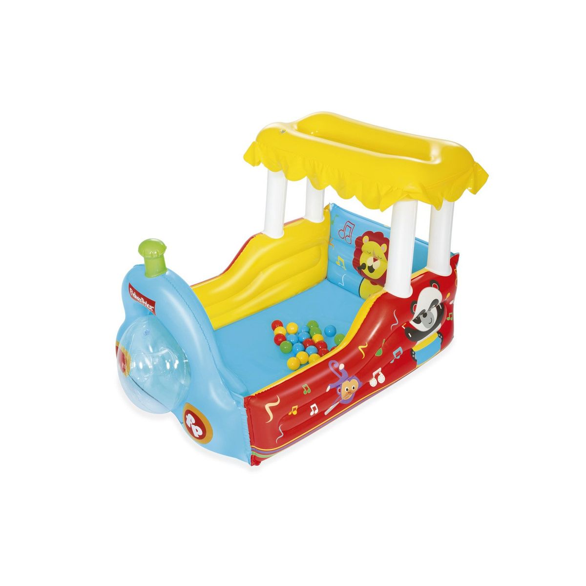 FISHER PRICE - Piscina inflable 93537 Fisher-Price Tren Inflable con pelotas