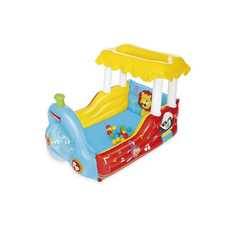 Fisher Price - Piscina inflable 93537 Fisher-Price Tren Inflable con pelotas
