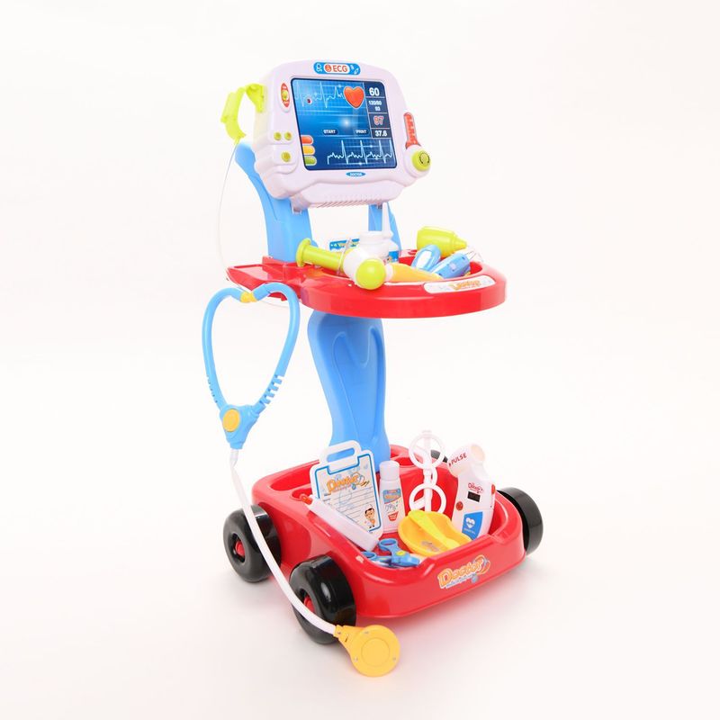 KIDS N PLAY - Consultorio de juguete para niños. Incluye monitor cardiaco, estetoscopio y accesorios.