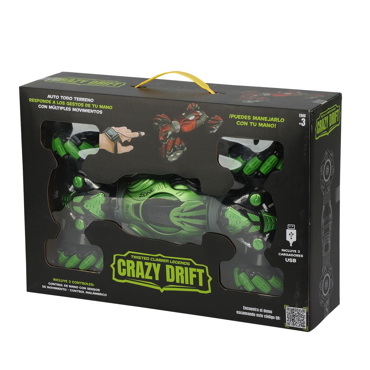 KIDS N PLAY - Carro a control remoto: Crazy Drift Speed con 2 controles 