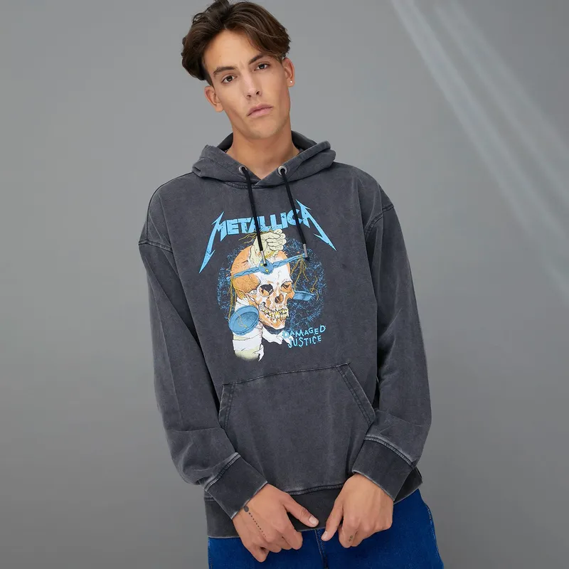 DENIMLAB - Hoodie Hombre Metallica