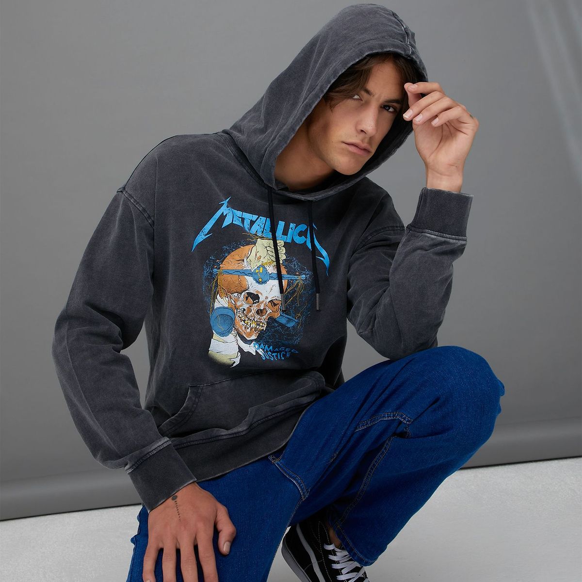 DENIMLAB - Hoodie Hombre Metallica