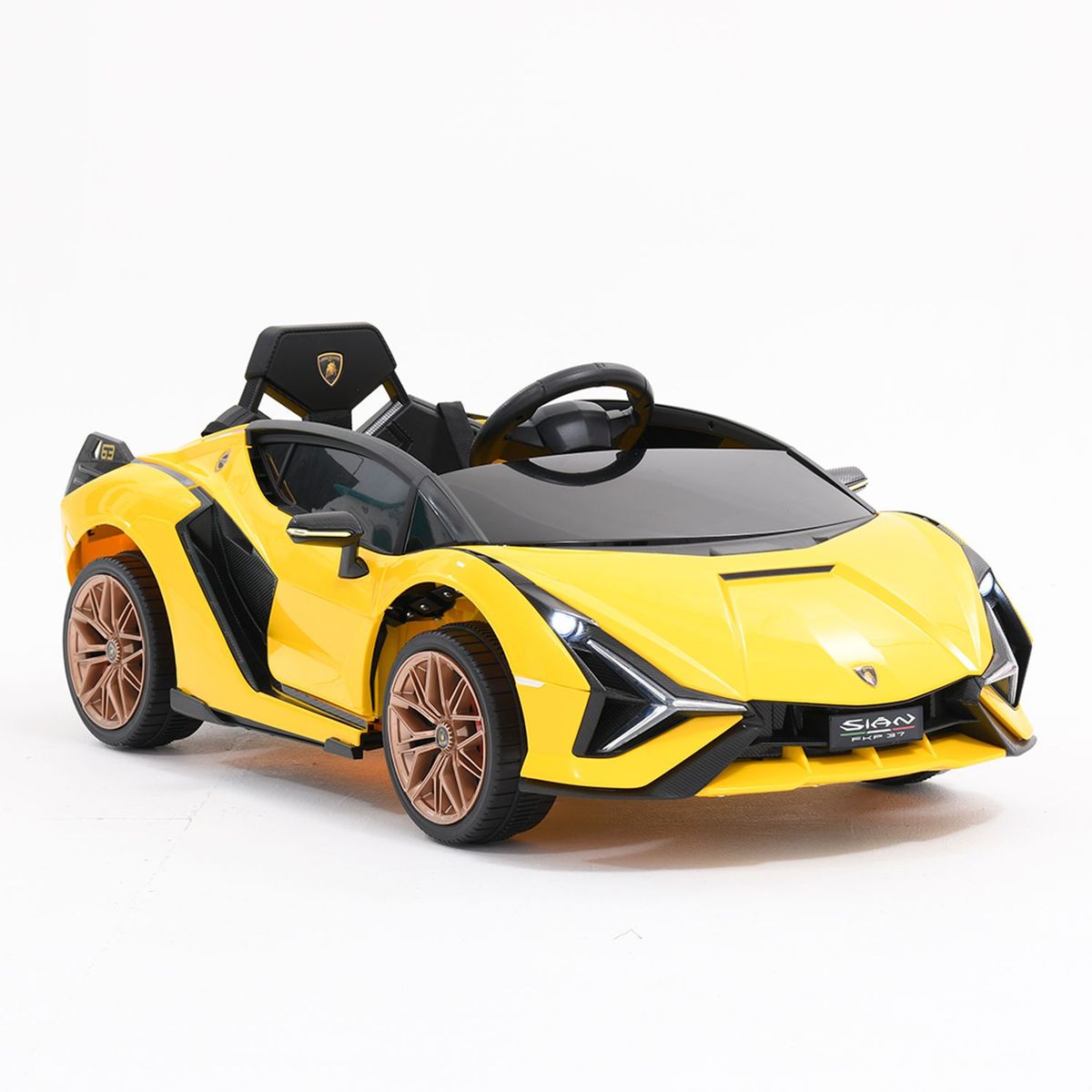  - Carro Montable para Niños Lamborghini Sian 12V Amarillo