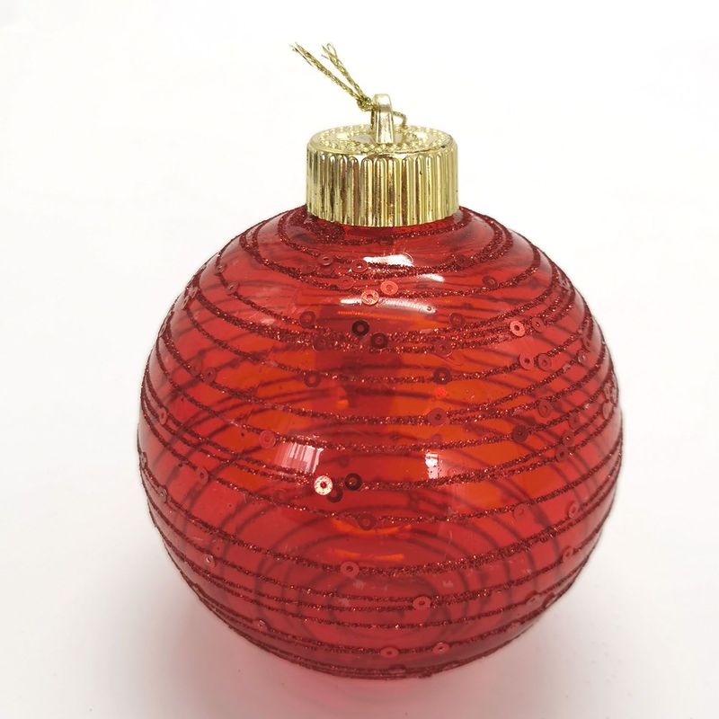 MICA - Bola de Navidad Roja en Plástico 