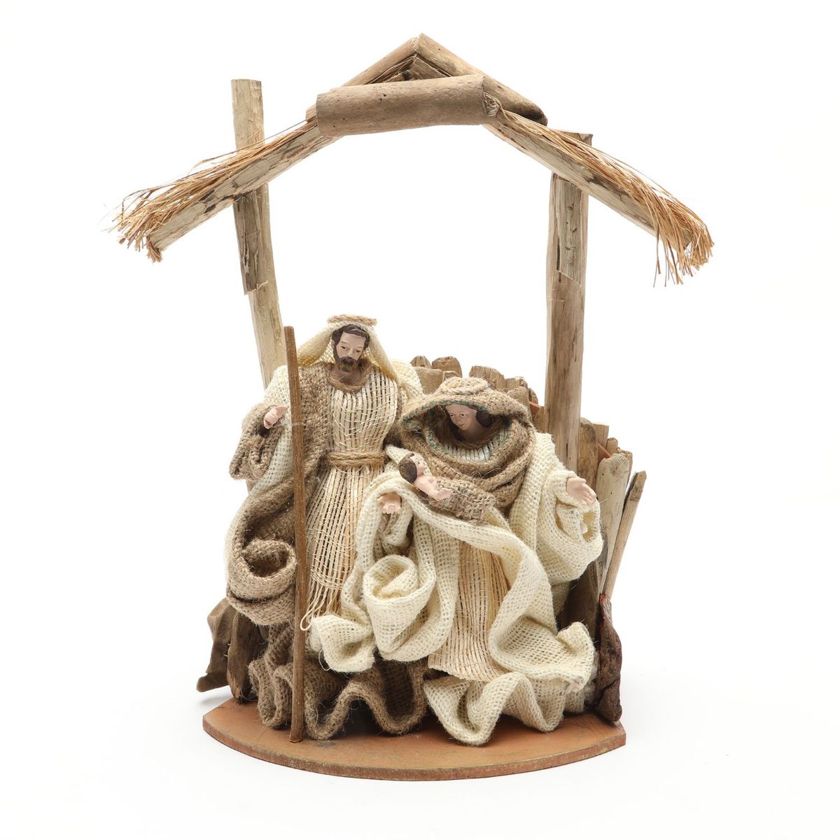 MICA - Pesebre de Navidad de Resina 34 Cm Nacimiento de Jesús Establo 1 Pieza. Decoración Navideña para Sala Mica