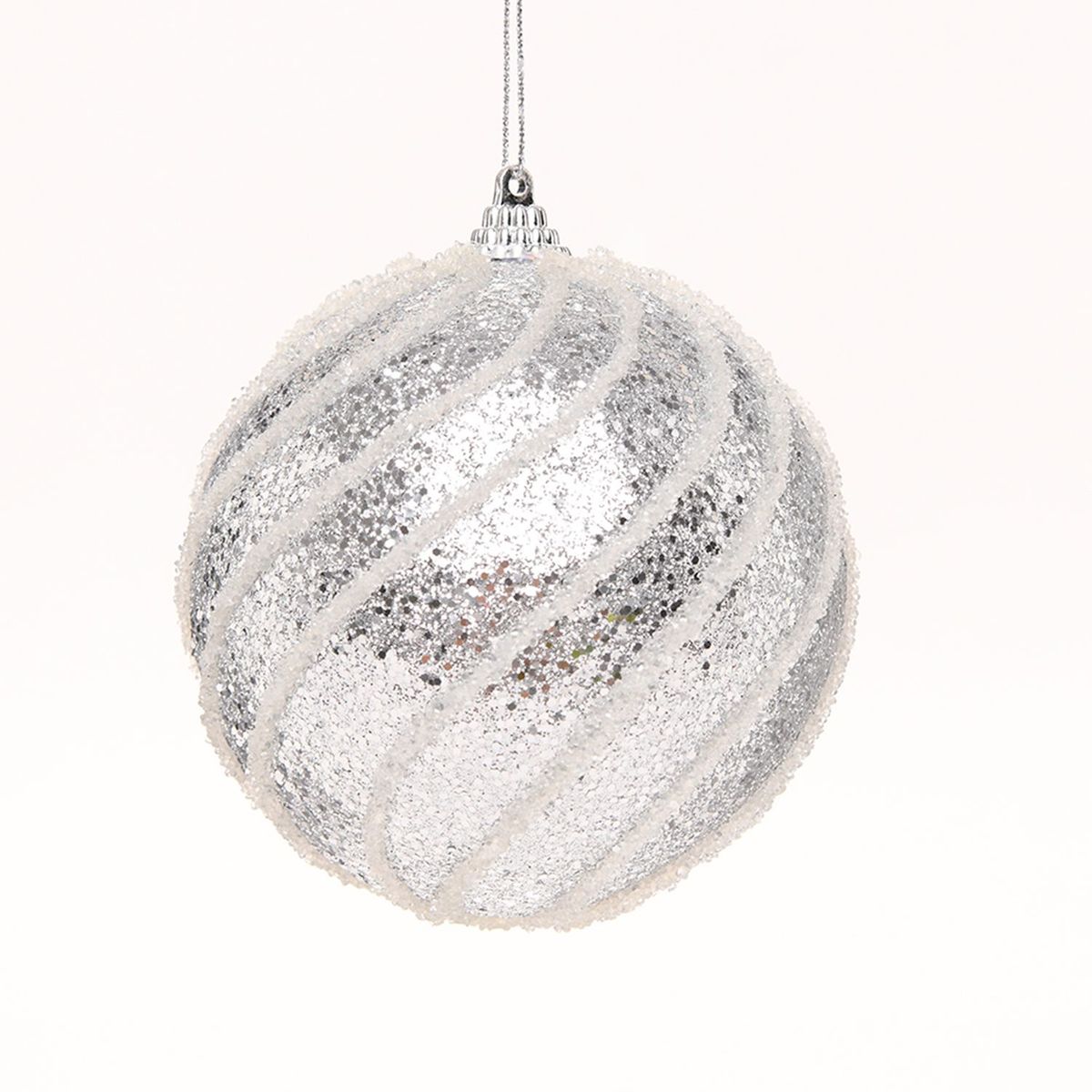 MICA - Bola de Navidad Elegante Plata en Plástico 
