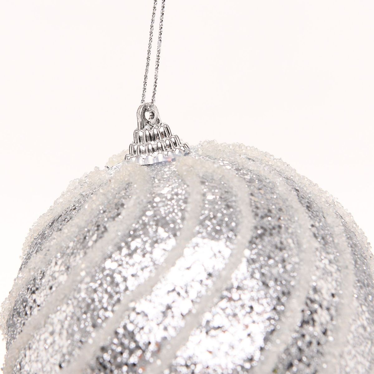 MICA - Bola de Navidad Elegante Plata en Plástico 